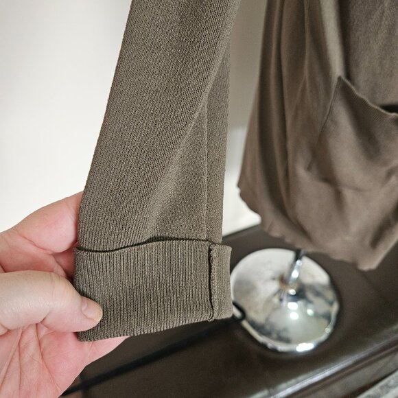 Khaki long cardigan/duster - Picture 6 of 12